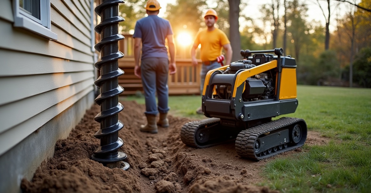helical pier installation process