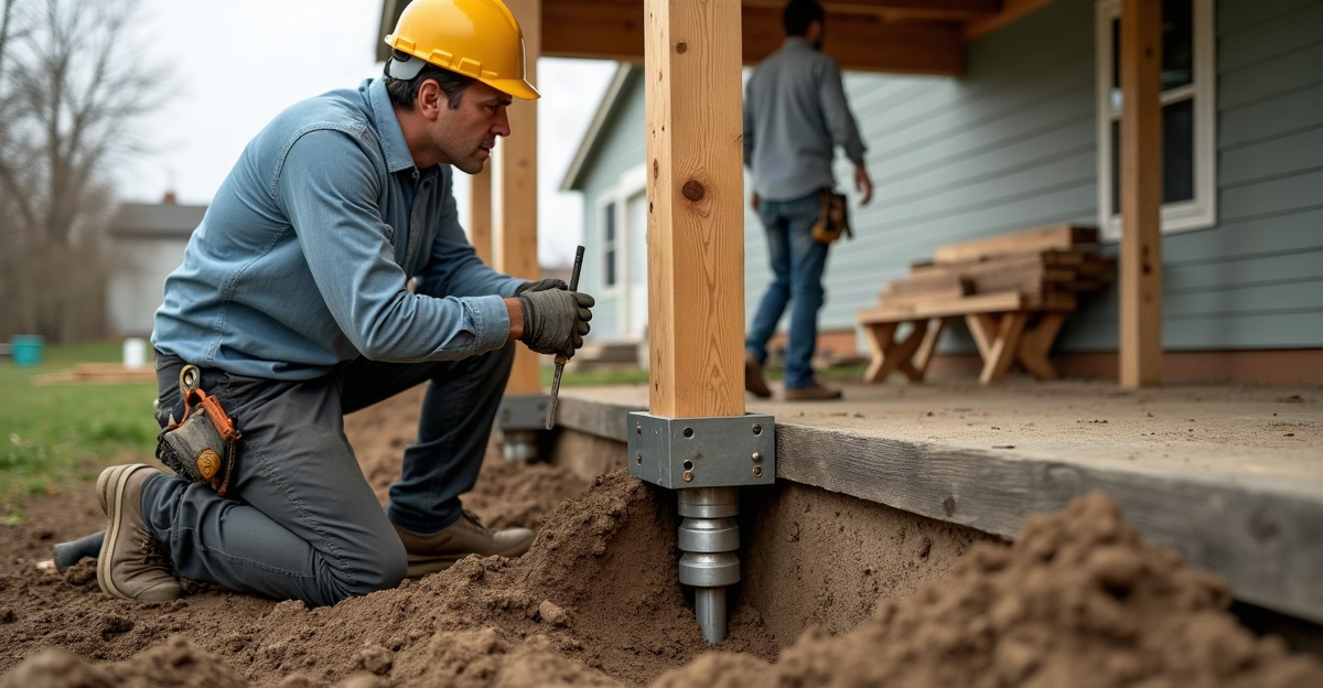 helical piers for porches